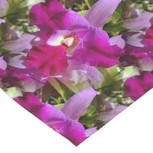 Chemin De Table Court Fleur tropicale d'orchidée de Cattleya