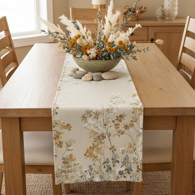 Chemin De Table Court fleurs de prairie ambre (Créateur téléchargé)