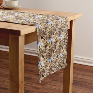 Chemin De Table Court Fleurs de printemps rose fleurs Nature Motif Art