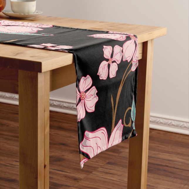 Chemin De Table Court Fleurs déplaisantes Motif 5 (In Situ)