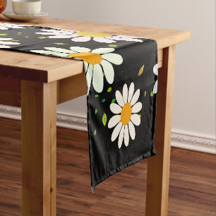 Chemin De Table Court Fleurs marguerites Motif floral Fille pastel arc-e