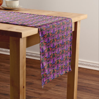 Chemin De Table Court Fleurs Roses tendues Motif Couleurs Abstraites