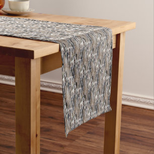 Chemin De Table Court Fluffy Cattails Nature Motif Douche rideau