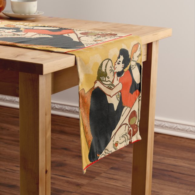Chemin De Table Court Formes Abstraites, style Matisse, ajouter du texte (In Situ)