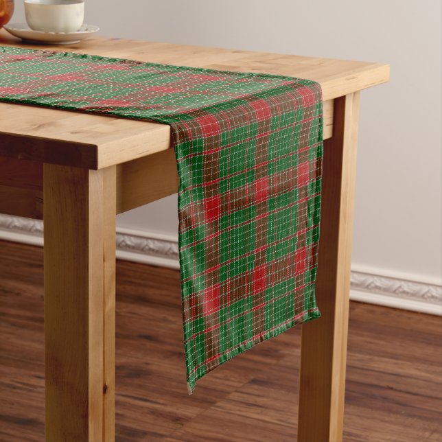 Chemin De Table Court Fraser of Castle Leathers Tartan (In Situ)