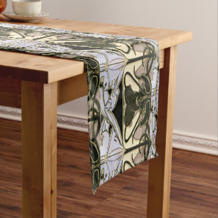 Chemin De Table Court Frise florale Art nouveau par Alphonse Mucha