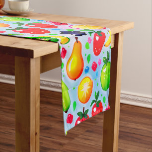 Chemin De Table Court Fruits Citriques Tropicaux Pour Décoration Intérie