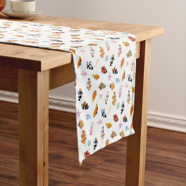 Chemin De Table Court Gathering of Clownfish | Ocean Art Design (In Situ)