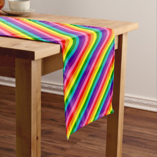 Chemin De Table Court Gay pride arc-en-ciel LGBT Drapeau original de 8 b