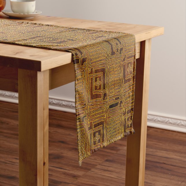 Chemin De Table Court Géométrique Afrocentrique (In Situ)