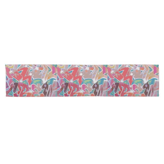 Chemin De Table Court Graffiti Design Table Runner (Horizontal)