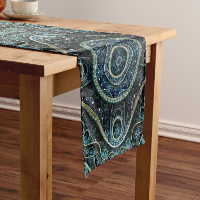 Chemin De Table Court Grand Royal Julian Fractal Mandala Motif (In Situ)