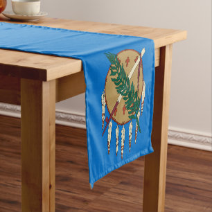 Chemin De Table Court Graphique Drapeau de l'état de l'Oklahoma dynamiqu