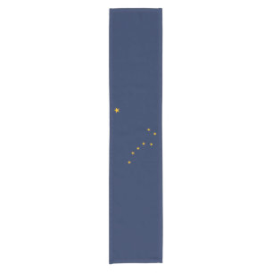 Chemin De Table Court Graphique dynamique de drapeau d'état de l'Alaska