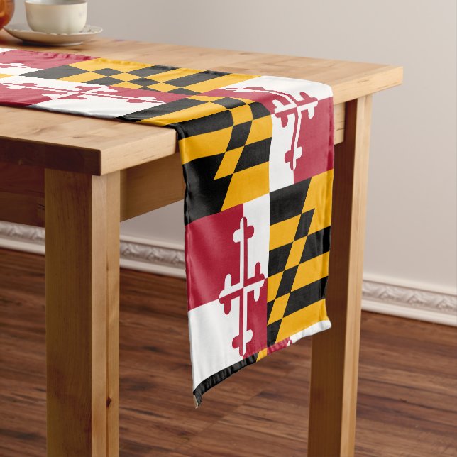 Chemin De Table Court Graphique dynamique de drapeau d'état du Maryland (In Situ)