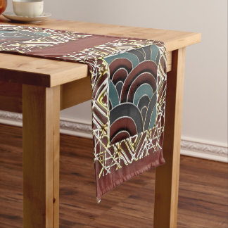Chemin De Table Court Graphique Motif Art Déco vintage