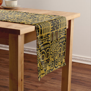 Chemin De Table Court Graphisme tribal africain Afrocentrique