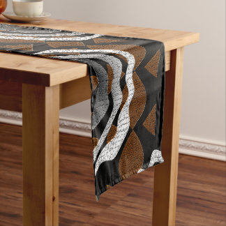 Chemin De Table Court Gras Afrocenic Tribal Abstrait Art Imprimer