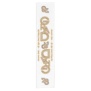 Chemin De Table Court Gras Moderne Café Latte Or 2023 Grad Grad Graduati