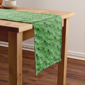 Chemin De Table Court Green Ferns Motif naturel