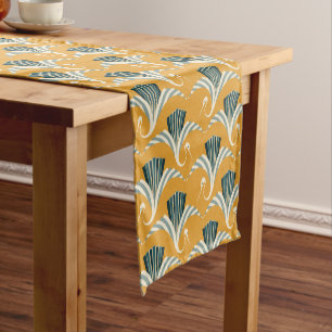 Chemin De Table Court Grue Art Déco - arrière - plan jaune