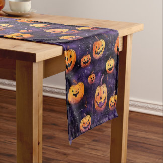 Chemin De Table Court Halloween Jack 'O Lantern