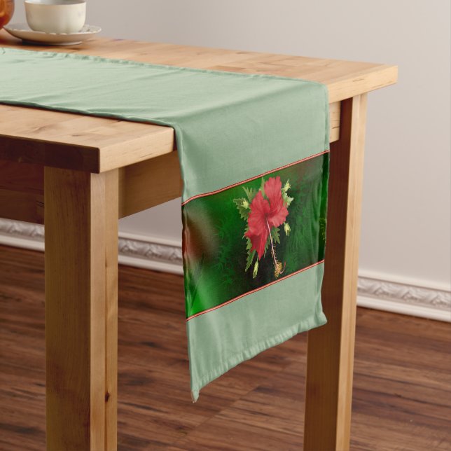 Chemin De Table Court Hibiscus (In Situ)