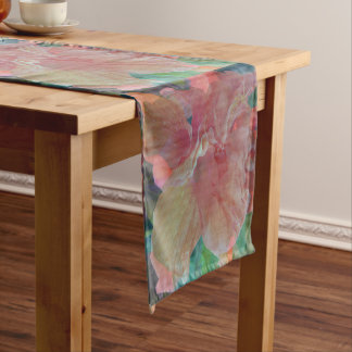 Chemin De Table Court Hibiscus Pique Fabric