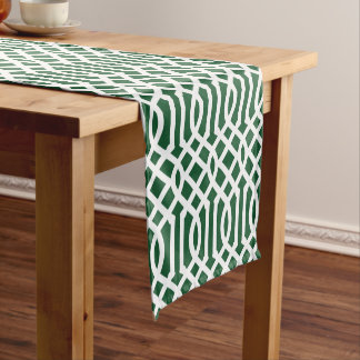 Chemin De Table Court Hunter Green Trellis