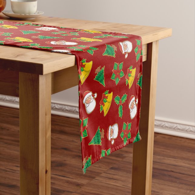 Chemin De Table Court Icônes de Noël Motif (In Situ)