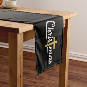 Chemin De Table Court Idée cadeau Jésus pour famille assortie Croix de N