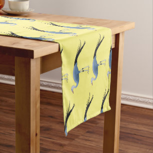 Chemin De Table Court Illustration de dessin animé d'oiseau grue bleue