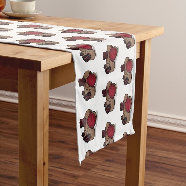 Chemin De Table Court Illustration de dessin sur la betterave (In Situ)