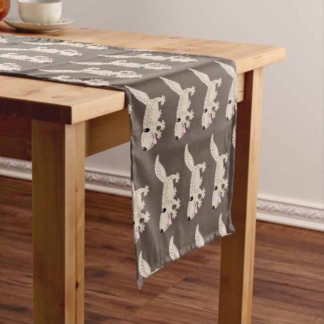 Chemin De Table Court Illustration de gecko tan tan mignon (In Situ)