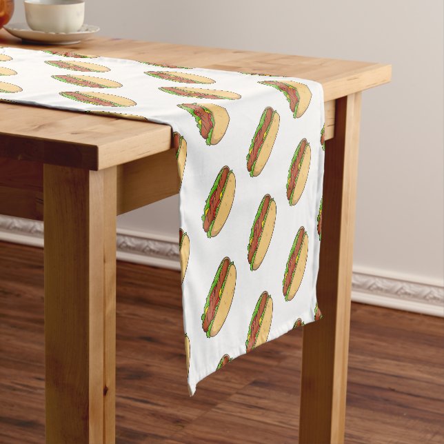 Chemin De Table Court Illustration de Hot dog (In Situ)