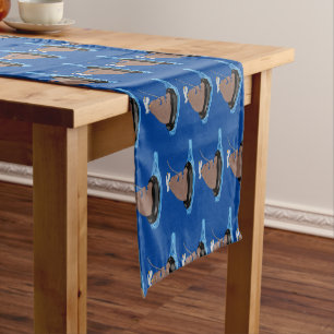Chemin De Table Court Illustration de la pêche de l'ourson mou