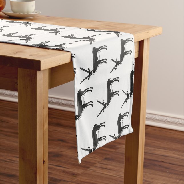 Chemin De Table Court Illustration de l'antilope Blackbuck (In Situ)