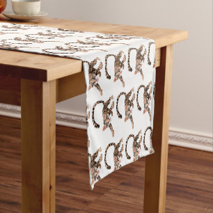 Chemin De Table Court Illustration d'ocelot mignon