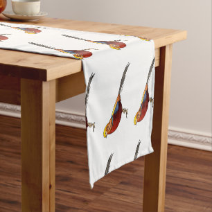Chemin De Table Court Illustration d'oiseau de faisan doré