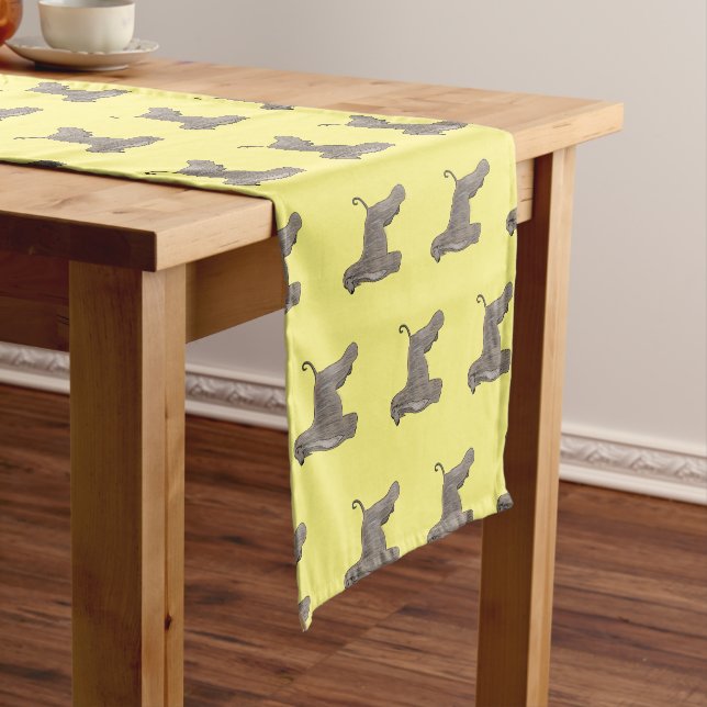 Chemin De Table Court Illustration d'un chien hound afghan (In Situ)
