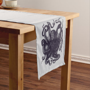 Chemin De Table Court Illustration Vintage du poulpe