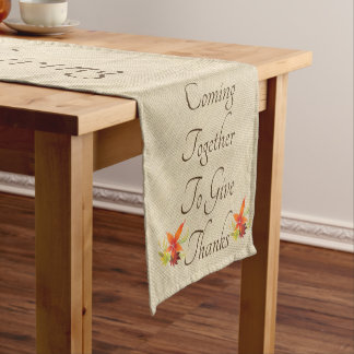 Chemin De Table Court Image de toile de jute Action de grâce en automne