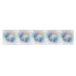Chemin De Table Court Imaginaire Floral, Fleur Fractale Abstraite coloré