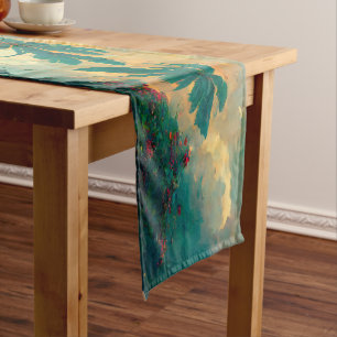 Chemin De Table Court Imaginaire tropical Mer & Palmiers