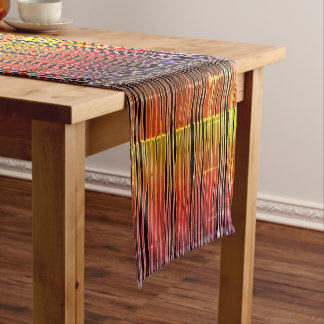 Chemin De Table Court Impression Afrocentrique contemporaine