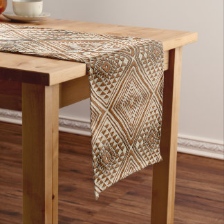 Chemin De Table Court Impression de tissu de boue africaine