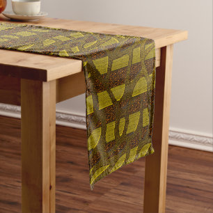 Chemin De Table Court Impression de tissu Kuba africain