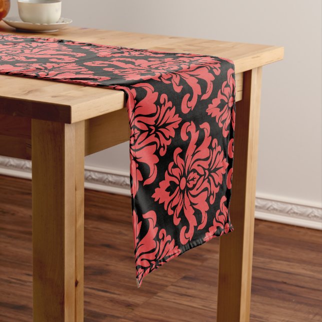 Chemin De Table Court Impression décorative Damask Fabric (In Situ)