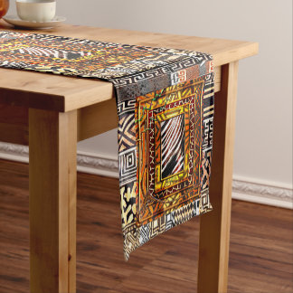 Chemin De Table Court Impression Motif Africain