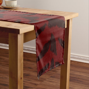 Chemin De Table Court Impression numérique rouge Tiger
